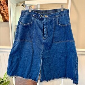100% cotton vintage Denim A-Line Skirt